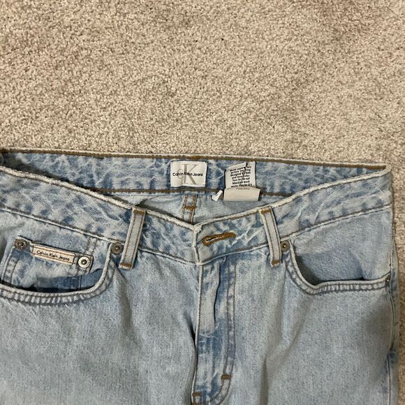 Calvin Klein flare leg vintage light wash jeans size 5 inseam 30 - Picture 2 of 7